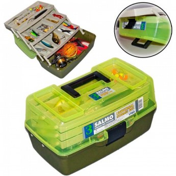 Ящик рыболовный пластиковый SALMO 3Х-Полки 03 Маленький